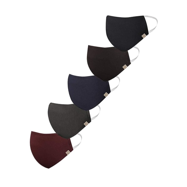 Cotton Face Mask - Dark Colours - Set Of 5