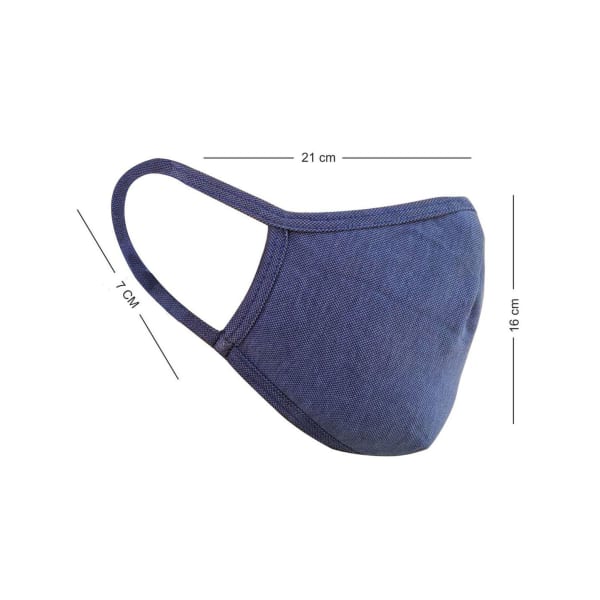 Cotton Face Mask - Flat Dust Masks - Navy Blue