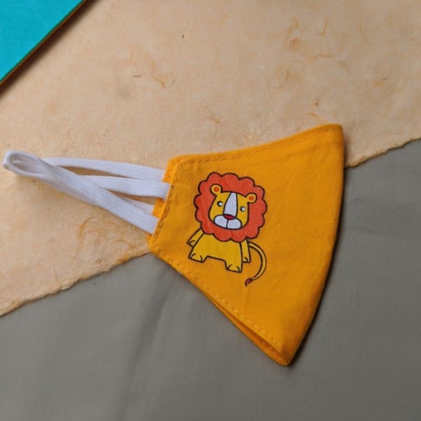 Cotton Face Mask - Lion