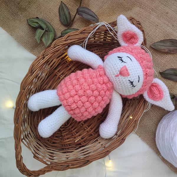 Crochet Handmade Sheep Soft Toy - Single Piece