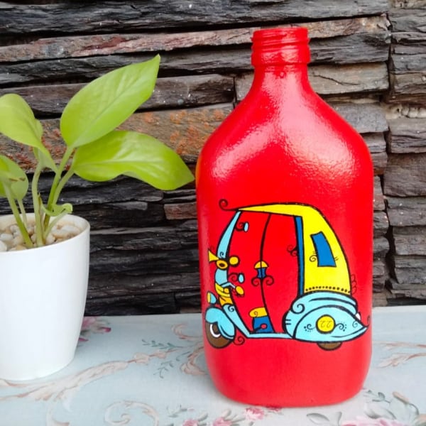 Decor Planter - Painted - Autorickshaw - Single Piece