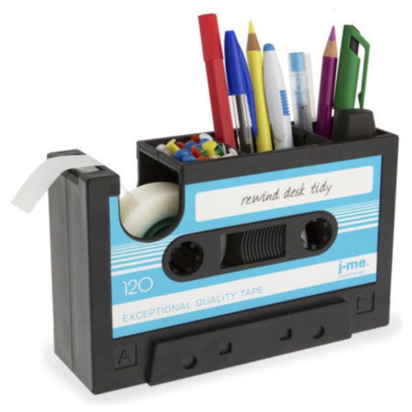 Desk Organizer Rewind Cassette Single Piece