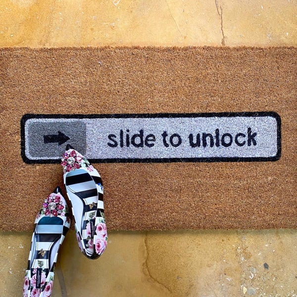 Door Mat - Slide To Unlock