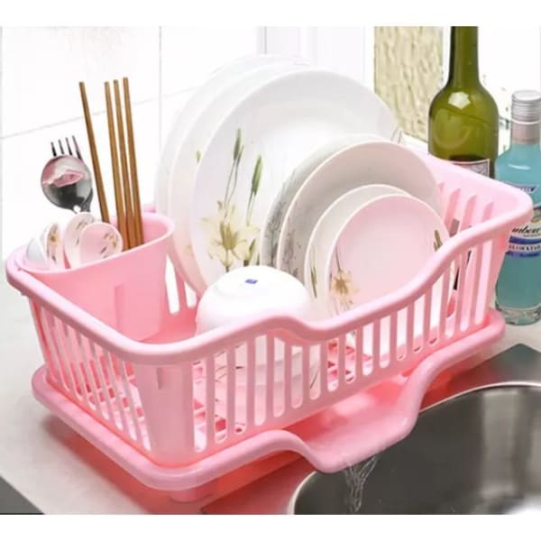 Drying Rack With Cutlery Holder - Single Piece