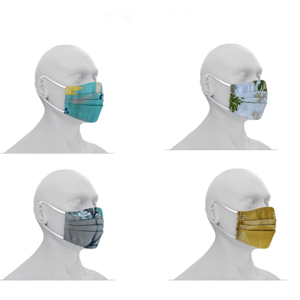 Face Mask - Cotton - Set Of 4 - Assorted