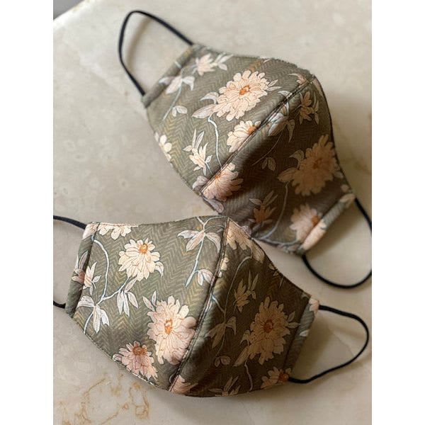 Face Mask - Olive Floral