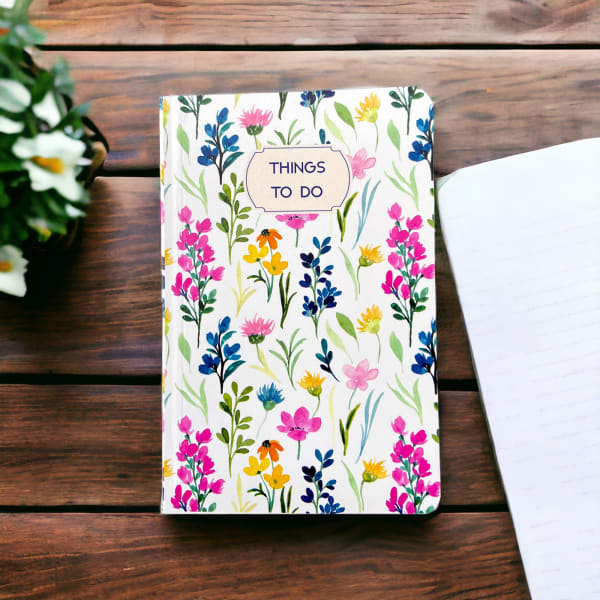 Floral Things To-Do Notebook - Assorted - Single Piece