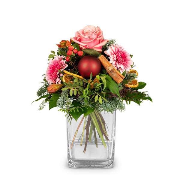 Flower bouquet Merry Christmas