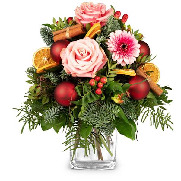 Flower bouquet Merry Christmas