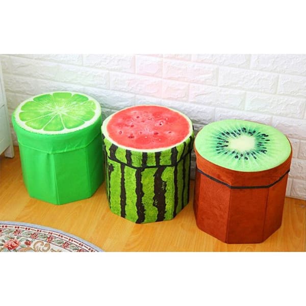 Foldable Stool Cum Organizer - Fruit - Single Piece