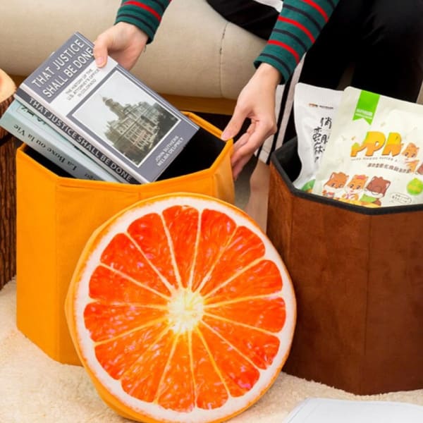 Foldable Stool Cum Organizer - Fruit - Single Piece