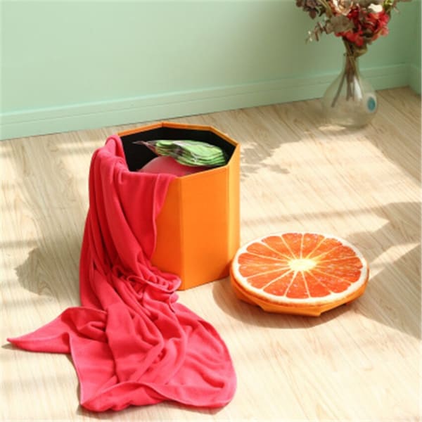 Foldable Stool Cum Organizer - Fruit - Single Piece