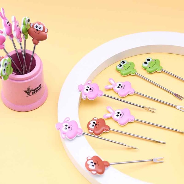 Forks - Cartoon - Assorted - Set Of 7