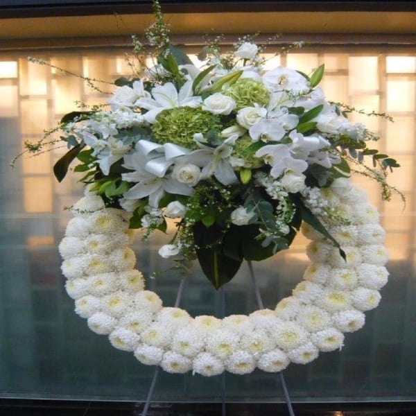 Funeral Wreath on Stand