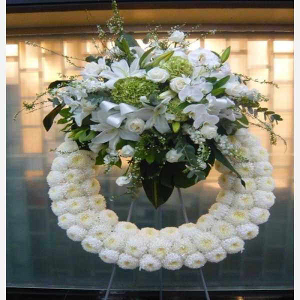 Funeral Wreath on Stand