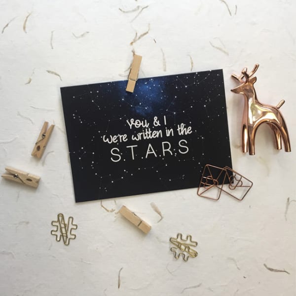 Greeting Card - Stars - Single Piece