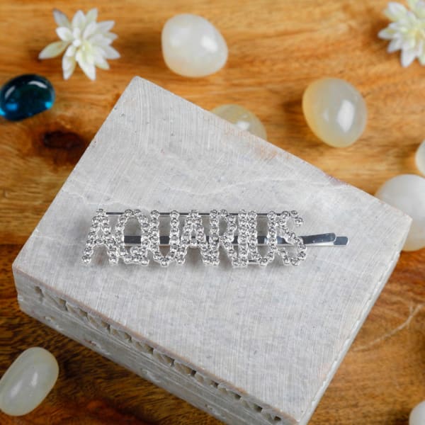 Hair Pin - Silver Glitter - Zodiac Signs