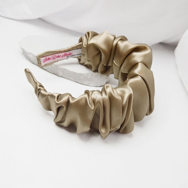 Hairband - Vintage Ruffle - Caramel Creme