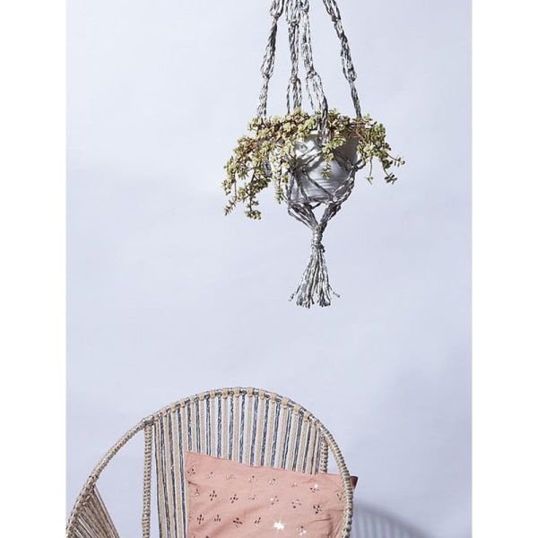 Hanging Planter Holder - Silver Lining