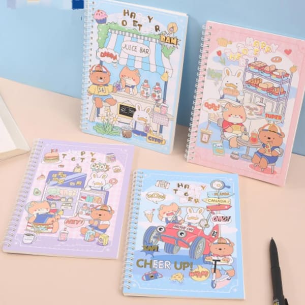 Happy Together Spiral Bound Diary - Assorted - Set Of 5
