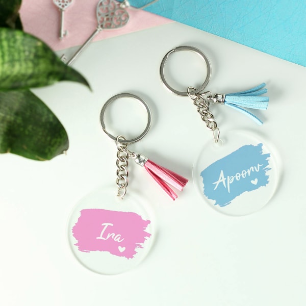 Him & Her Personalized Couple Key Chains