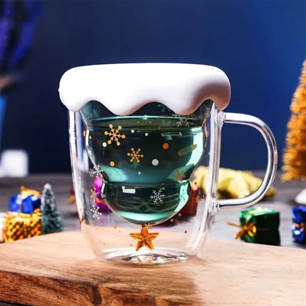 Inverted Christmas Tree Mug With Cover - Assorted - Single Piece