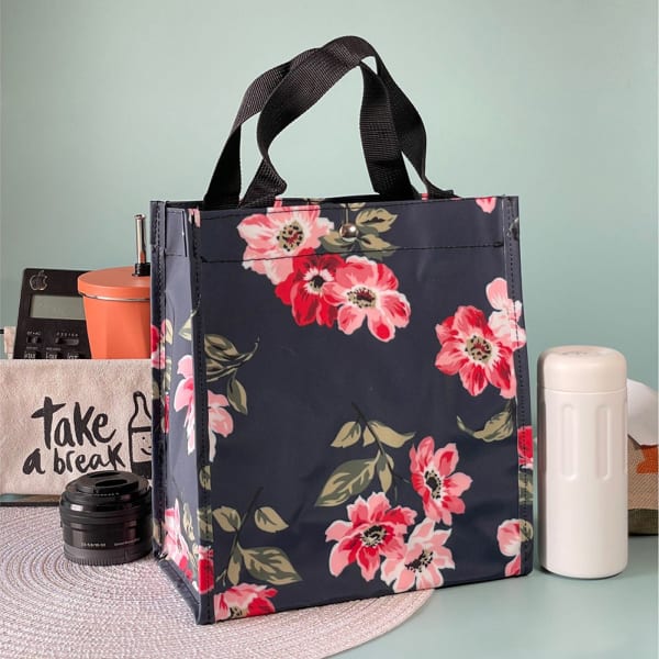 Lunch Bag With Front Pocket - Black - Assorted - Single Piece