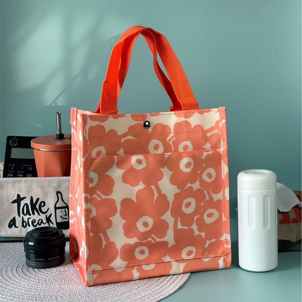 Lunch Bag With Front Pocket - Orange - Assorted - Single Piece