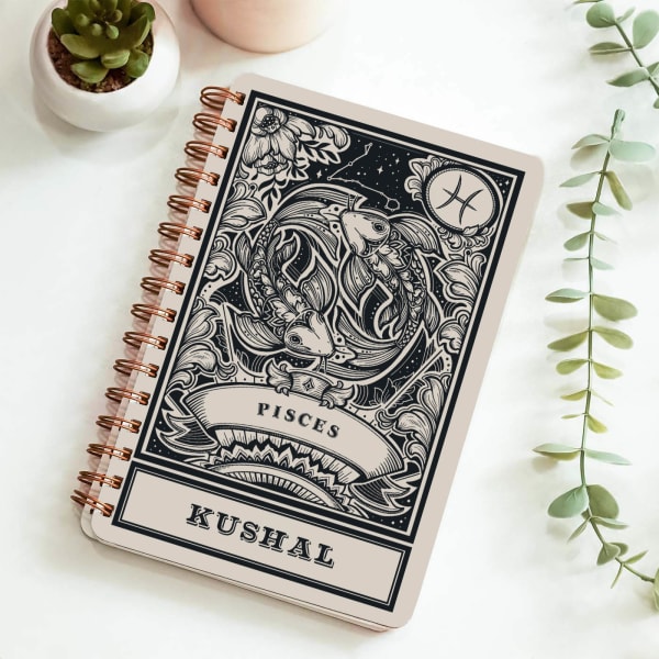 Majestic Zodiac Charm Personalized Diary - Pisces