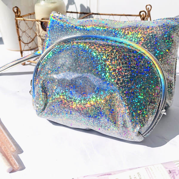 Makeup Pouch - Glitter And Shimmer - Set Of 2