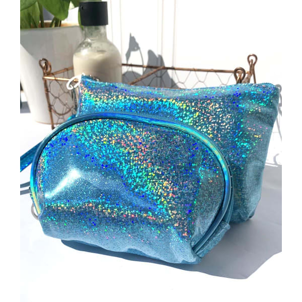 Makeup Pouch - Glitter And Shimmer - Set Of 2