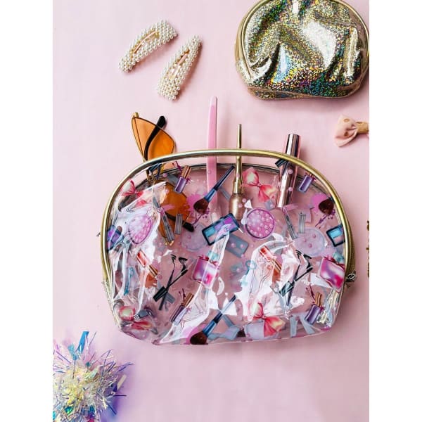 Makeup Pouch - Transparent - Set Of 3