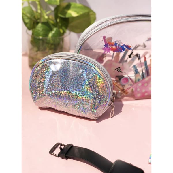 Makeup Pouch - Transparent - Set Of 3