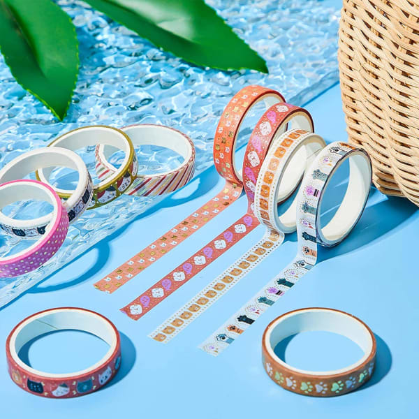 Masking Washi Tape - Sparkly - Set Of 10