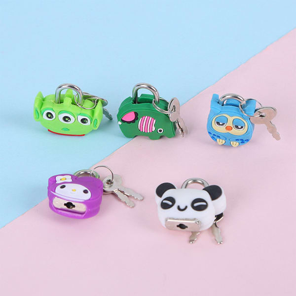 Mini Cartoon Lock - Assorted - Set Of 6