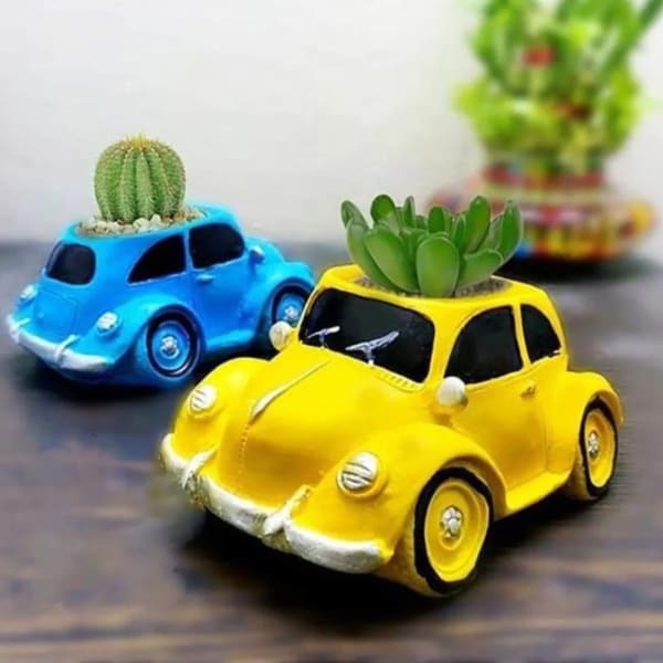 Mini Resin Pot - Car - Assorted - Single Piece