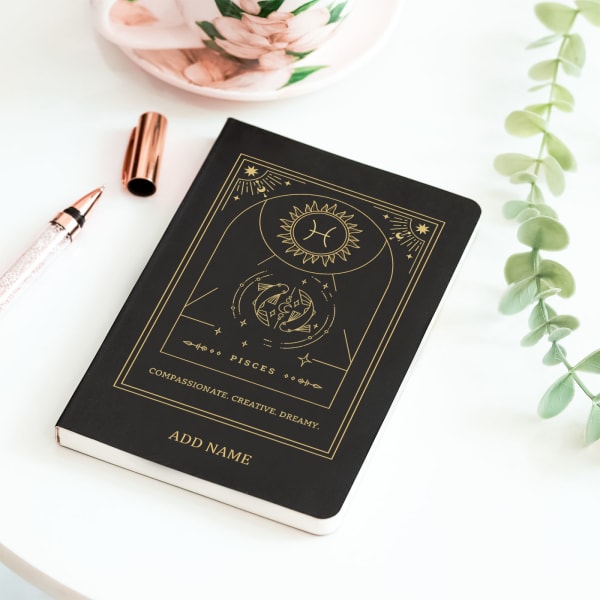 Minimalist Zodiac Traits Personalized Notebook - Pisces