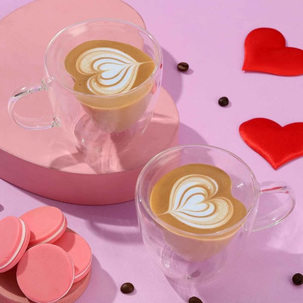 Mugs - Heart - Double Wall - Set Of 2