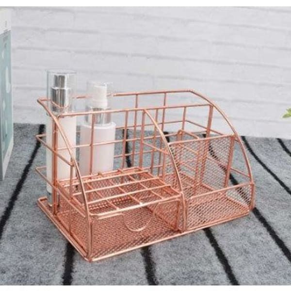 Multipurpose Organizer - Drawer - Metal - Rose Gold - Single Piece