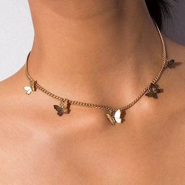 Necklace - Butterfly - Gold - Single Piece - Juju Joy