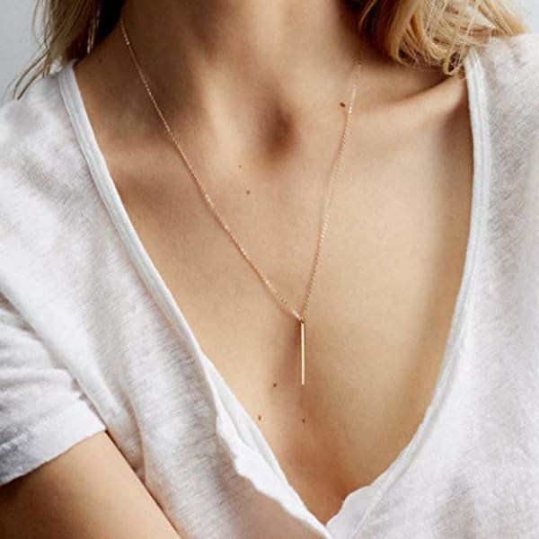 Necklace - Minimal Bar - Single Piece - Juju Joy