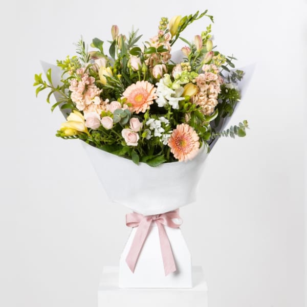 Pastel Bouquet in Water-Filled Box