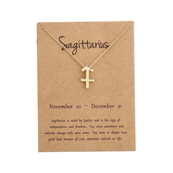 Pendant - Zodiac Star Sign - Gold