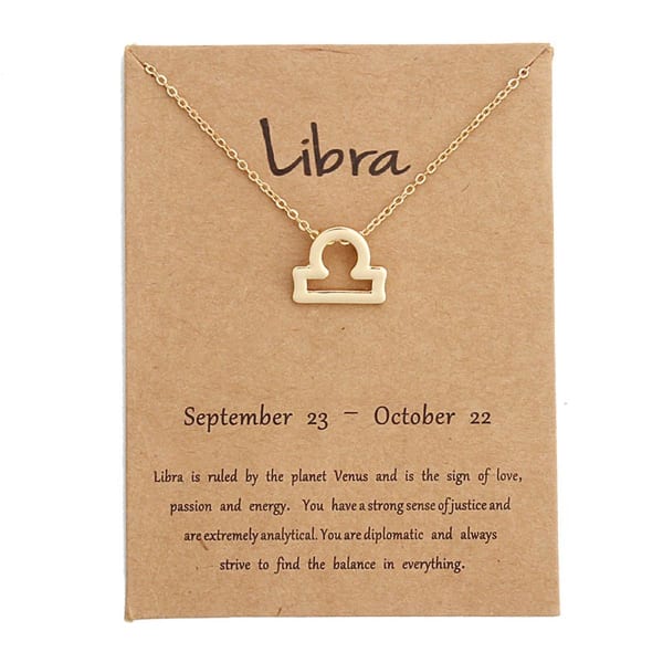 Pendant - Zodiac Star Sign - Gold