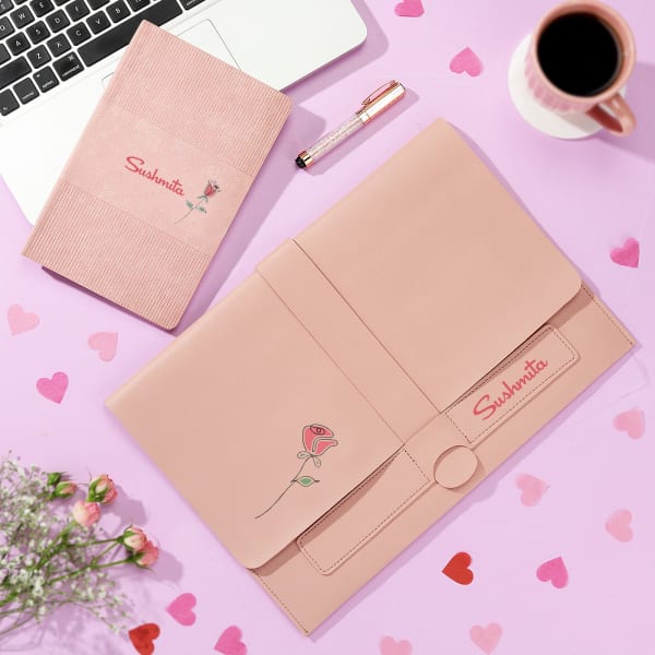 Personalized Blush Pink Work Essentials