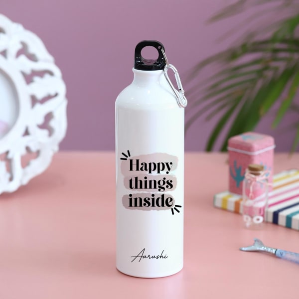 Personalized - Bottle - Happy Things Inside - Single Piece - C.O.D. Not Available