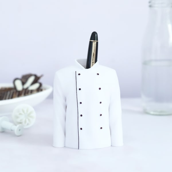 Personalized Chef Coat Pen Stand