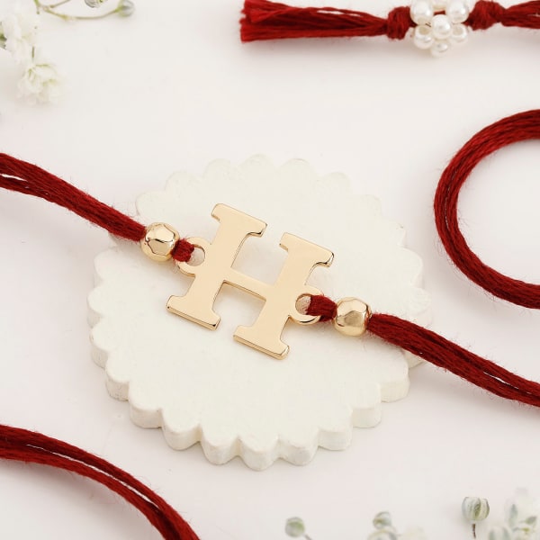 Personalized Initial Rakhi - H