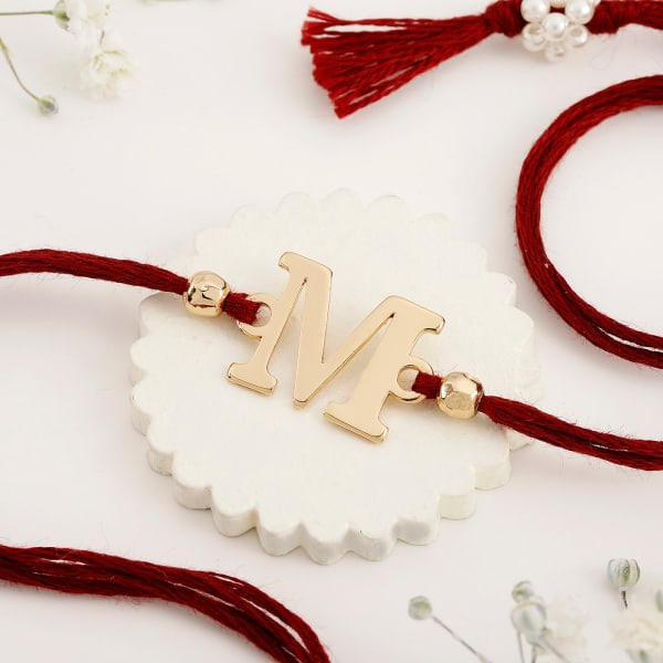 Personalized Initial Rakhi - M