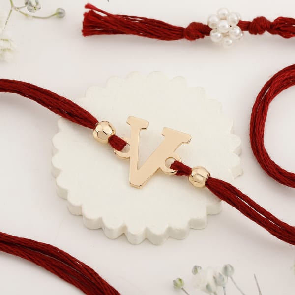 Personalized Initial Rakhi - V